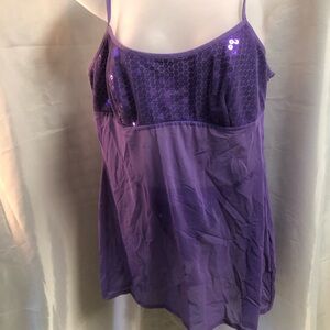 Victoria's Secret 2-piece lingerie set Purple sequins L Excellent condition